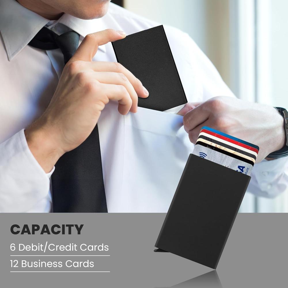 Aluminum Pop Up Slim Credit / Debit /ATM Card Holder Case