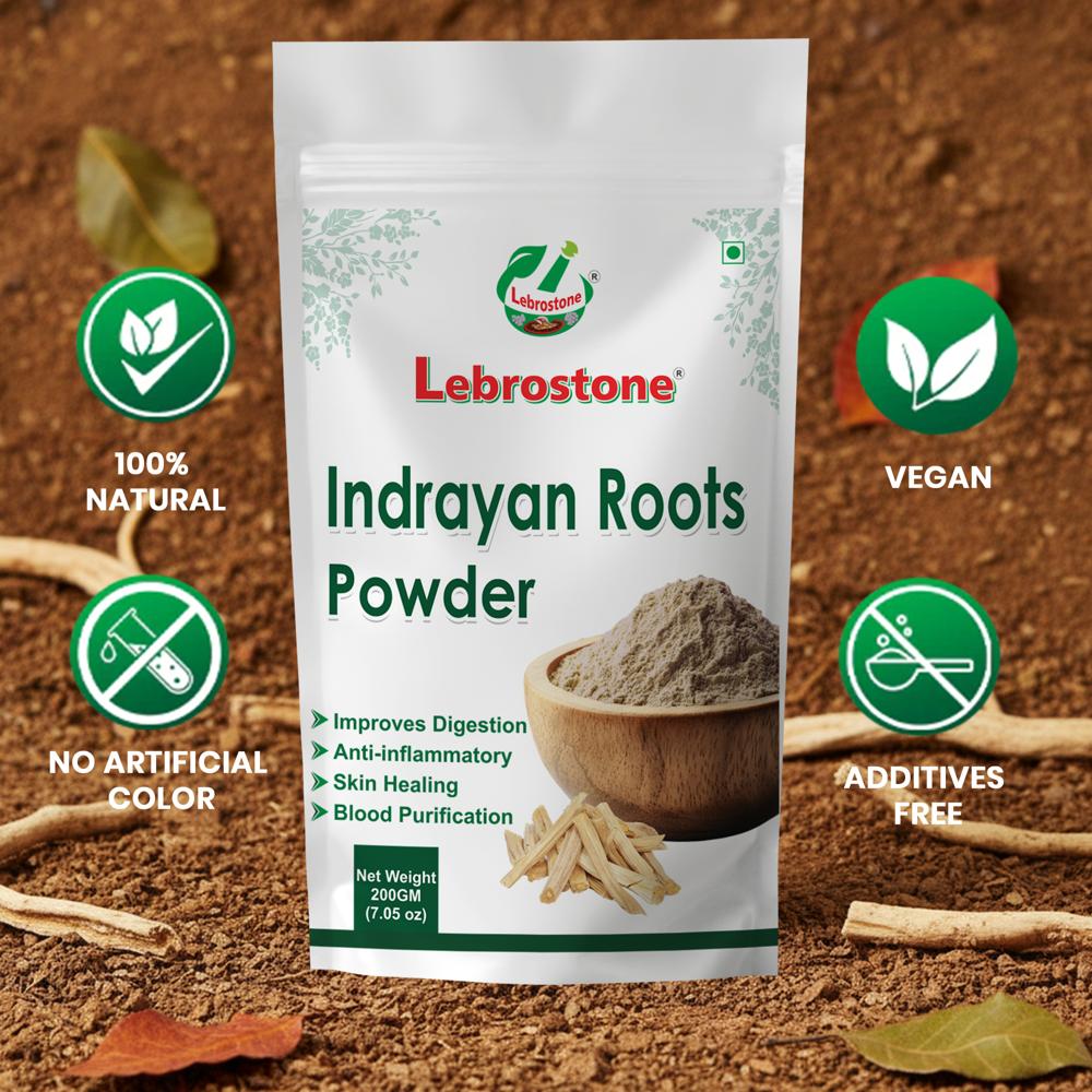 Lebrostone Premium Indrayan Roots Skin Healing & Anti-Inflammatory Support(200g)