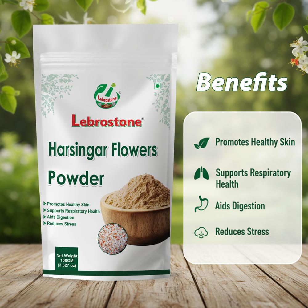Lebrostone Harsingar Flowers Powder  Supports Skin, Digestion & Respiratory Health| 100g