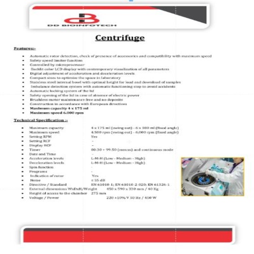 Laboratory Centrifuge Machine