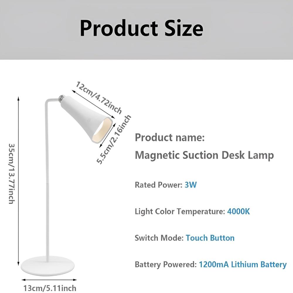 Multi-Functional 3-in-1 LED Lamp: Magnetic Wall Light, Clip-On Lamp & Desk Stand Base Combo