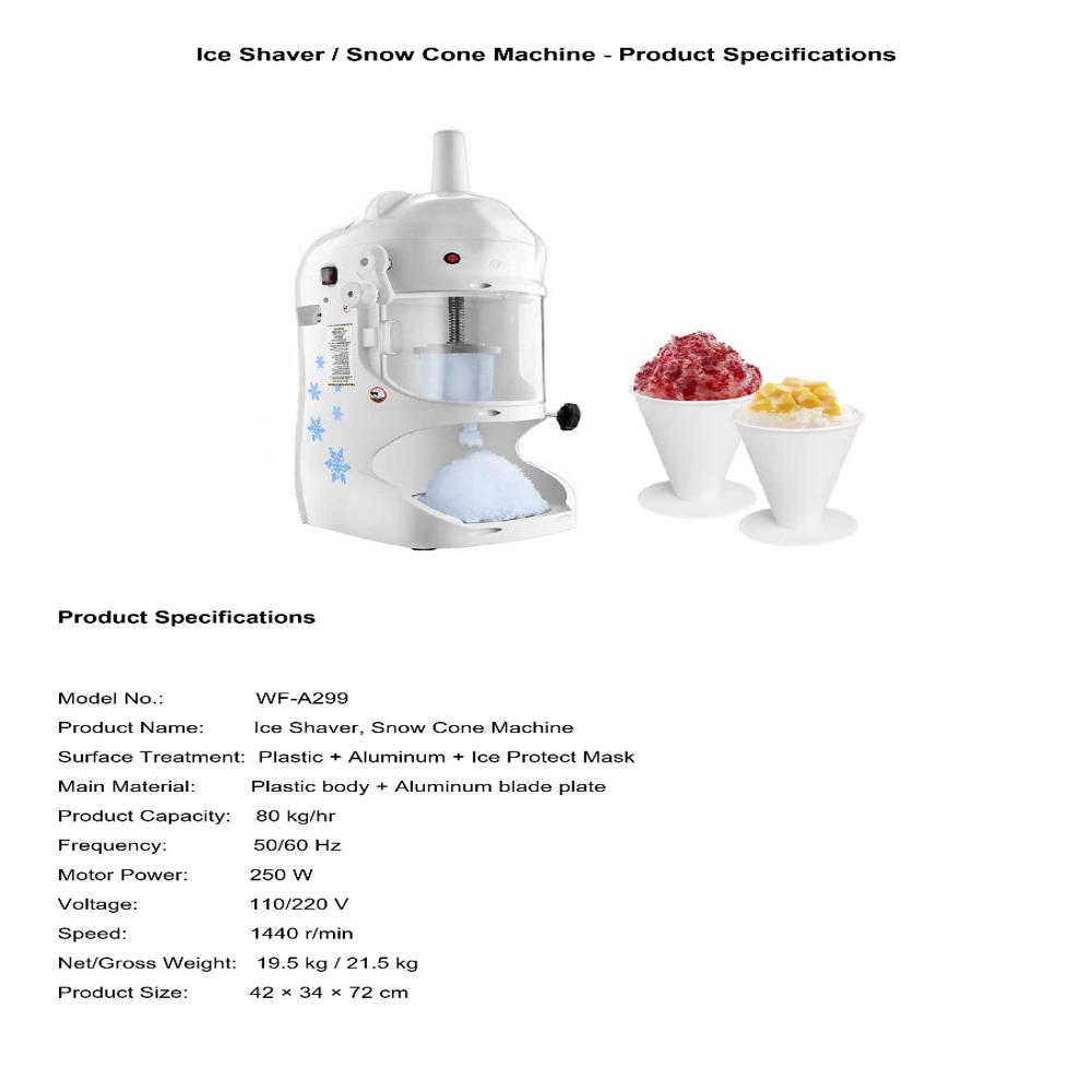 Ice Shaver Machine - Dimension (L*w*h): 5.5 X 2.1 X 4.3 Foot (Ft)
