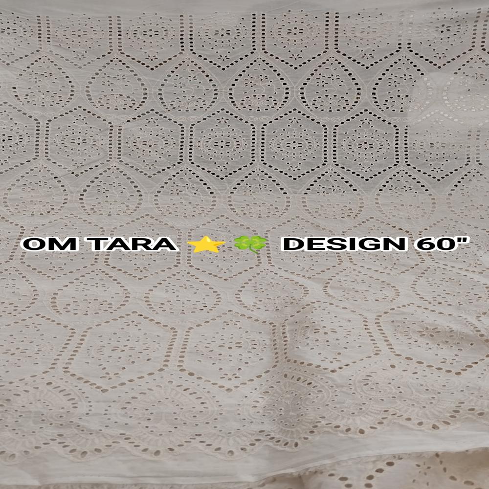 Cotton Embroidery Fabric  Premium Quality White  Multi Colors Available