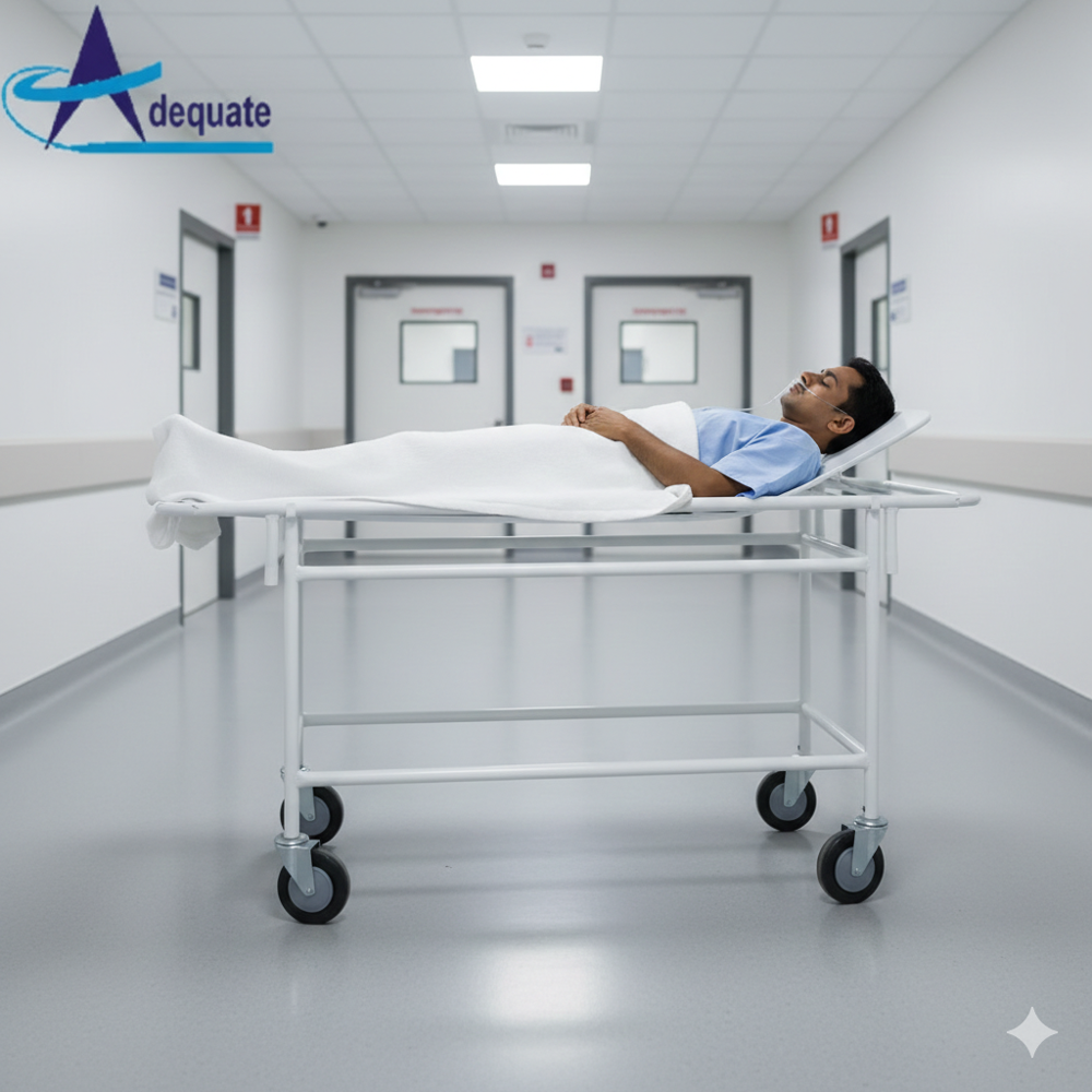 Stretcher With Wheels - Color: White