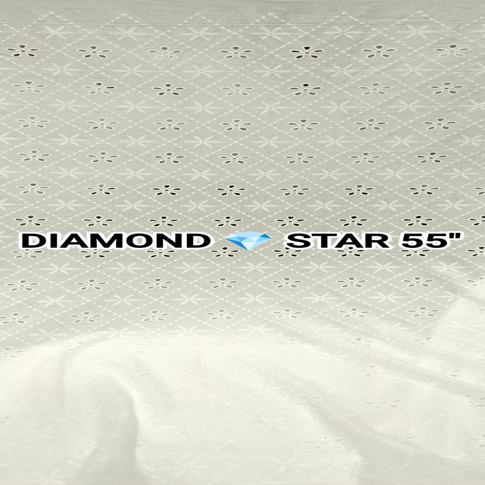 Cotton Hakoba Embroidery Fabric  White  Beautiful Colors  Premium Quality