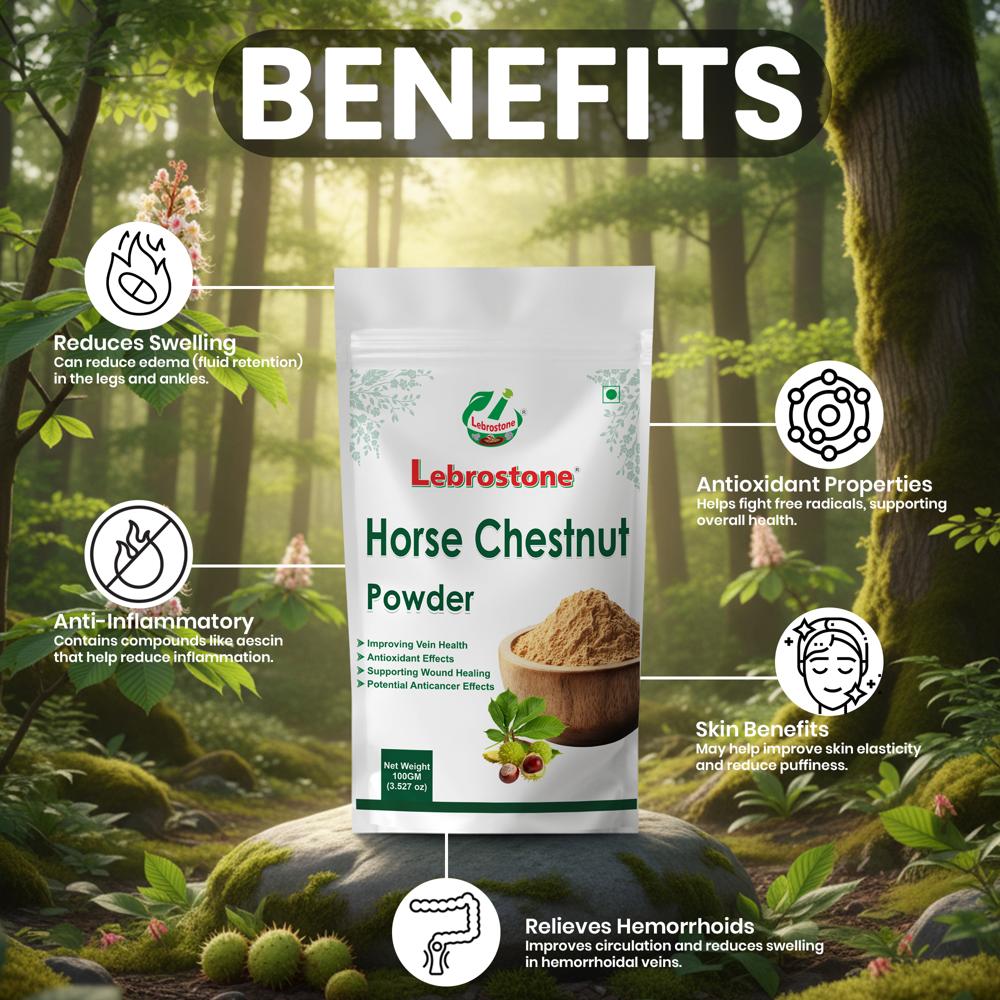 Lebrostone Horse Chestnut Powder  Supports Circulation & Reduces Swelling| 100g