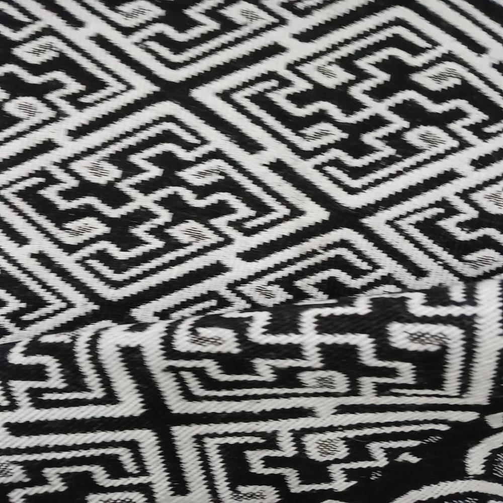 black beige jacquard bag  fabric