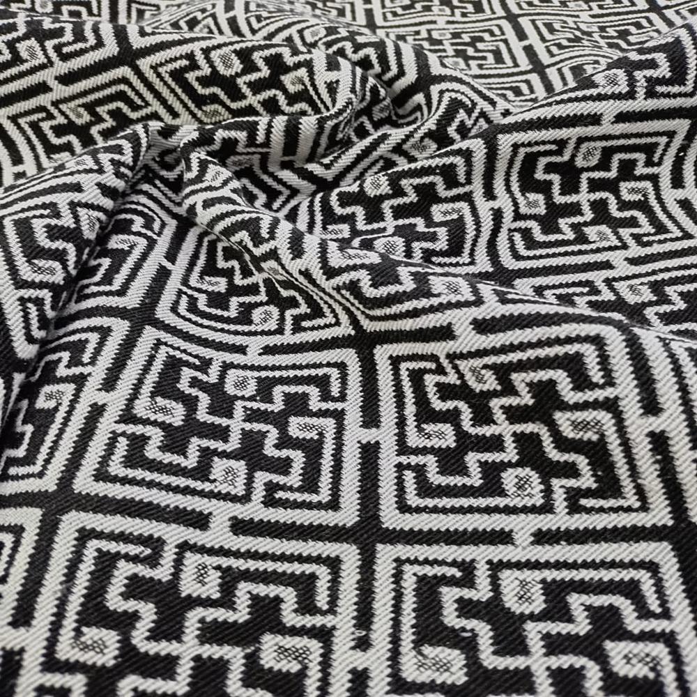 black beige jacquard bag  fabric