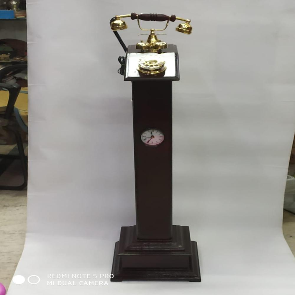 Wooden Brass Long Telephone