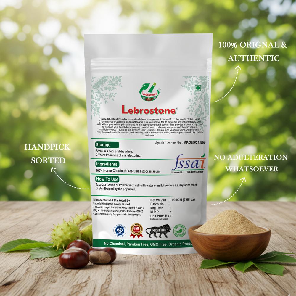 Lebrostone Horse Chestnut Powder  Supports Circulation & Reduces Swelling| 200g