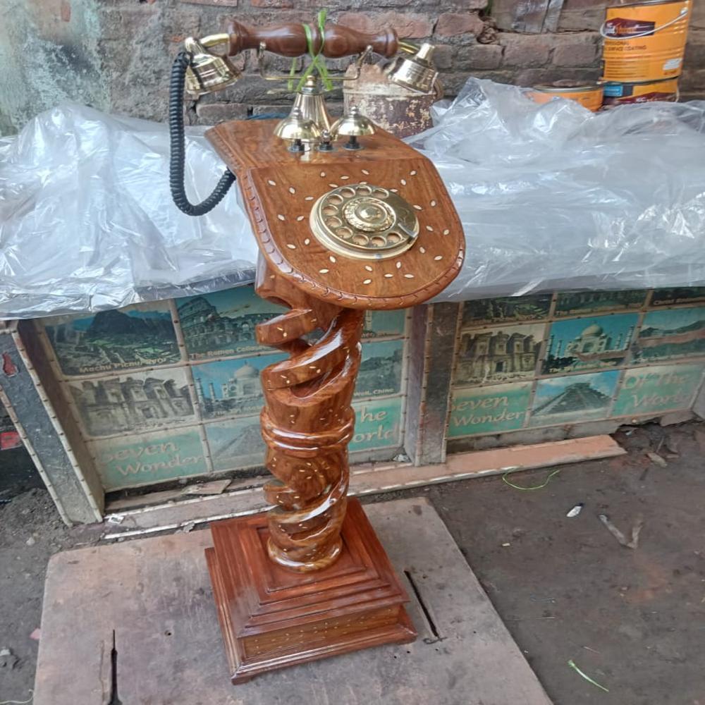 Wooden Brass Telephone