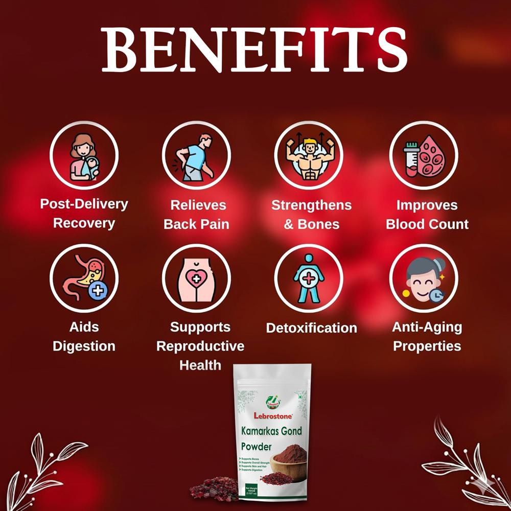 Lebrostone  Kamarkas Gond  Back Pain Relief & Reproductive Health Support(100g)