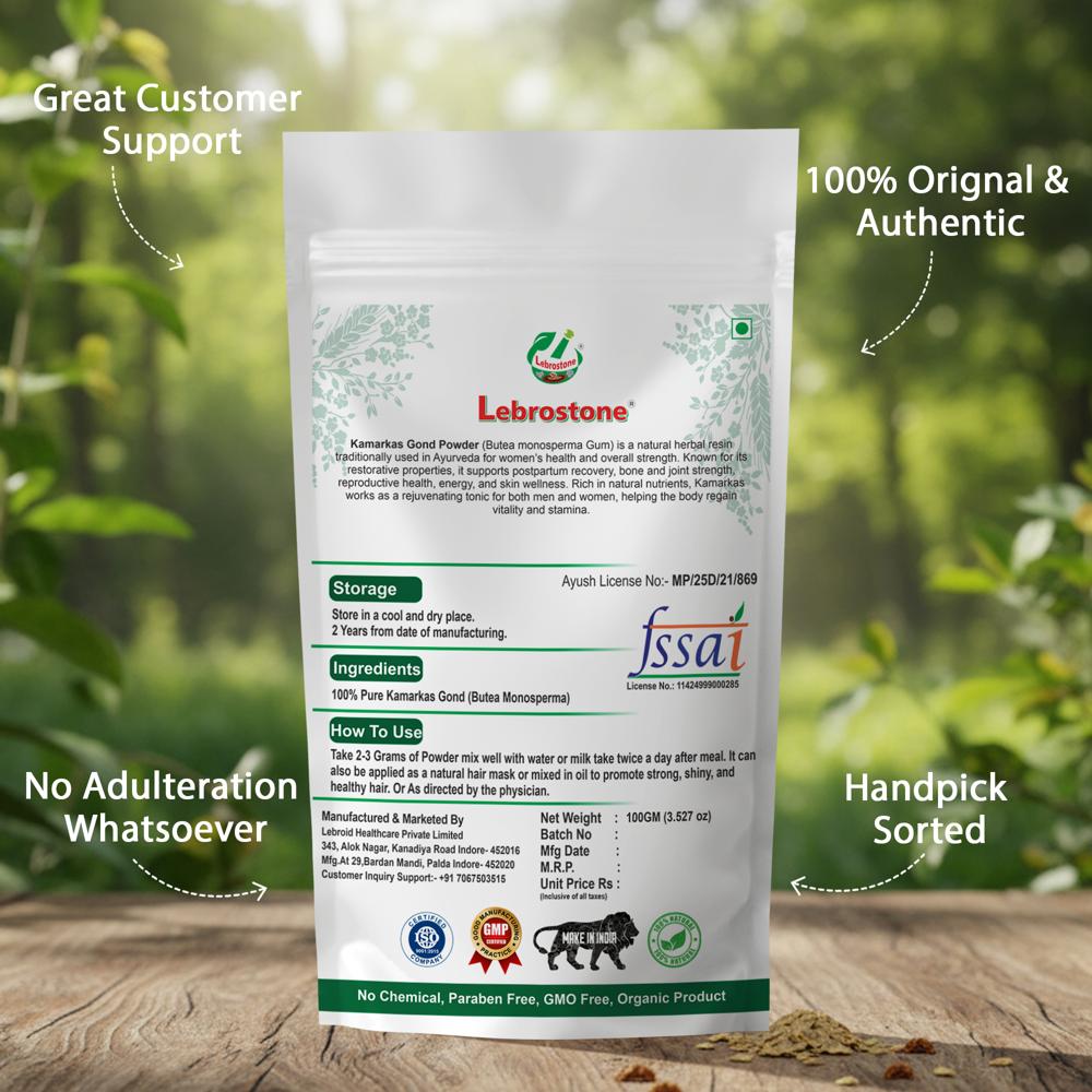Lebrostone  Kamarkas Gond  Back Pain Relief & Reproductive Health Support(100g)