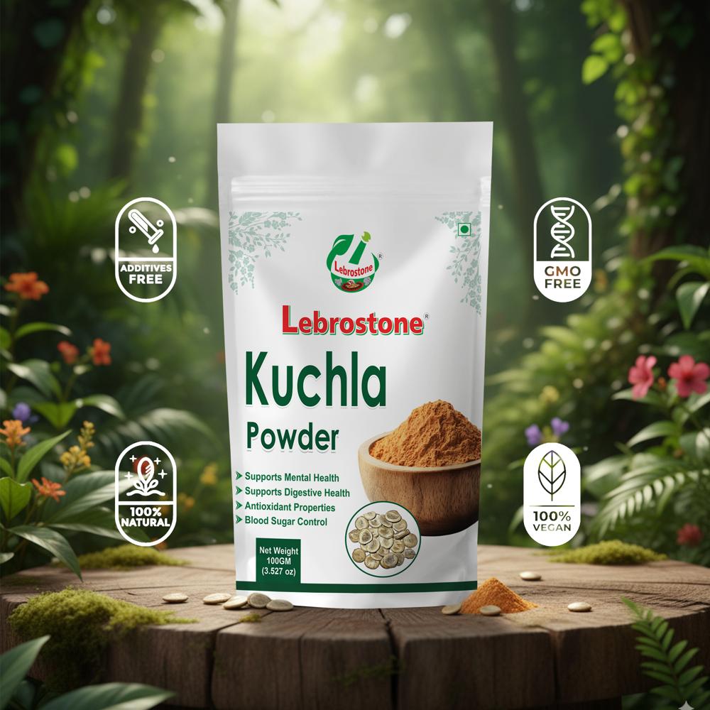 Lebrostone Kuchla Herbal Powder  Nervous System, Liver & Joint Support| 100g