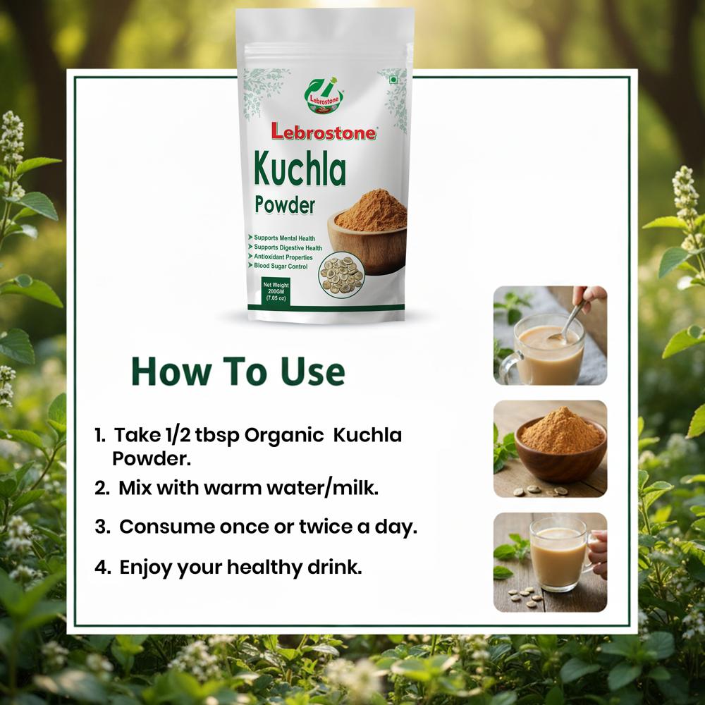 Lebrostone Kuchla Herbal Powder Nervous System, Liver & Joint Support| 200g