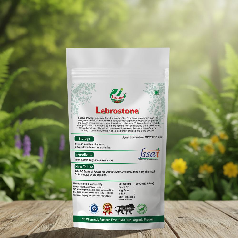Lebrostone Kuchla Herbal Powder Nervous System, Liver & Joint Support| 200g