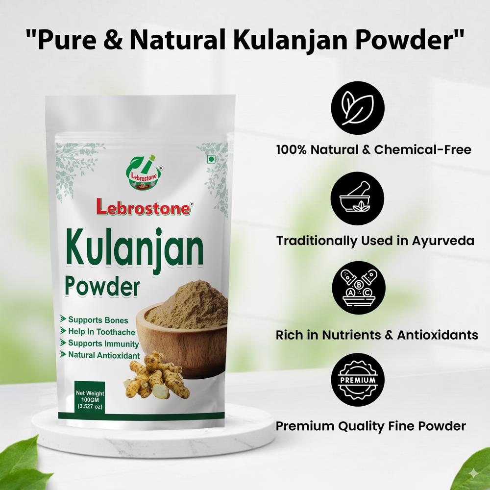 Lebrostone Kulanjan Herbal Powder  Supports Bone Health & Tooth Care| 100g