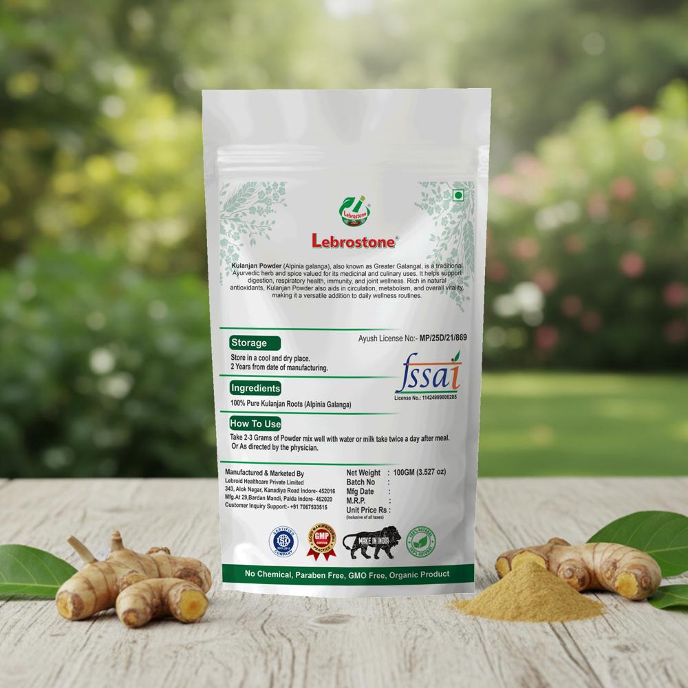 Lebrostone Kulanjan Herbal Powder  Supports Bone Health & Tooth Care| 100g