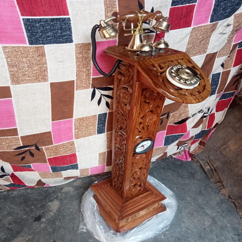 Wooden Brass Telephone