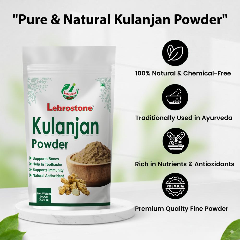 Lebrostone Kulanjan Herbal Powder  Supports Bone Health & Tooth Care| 200g