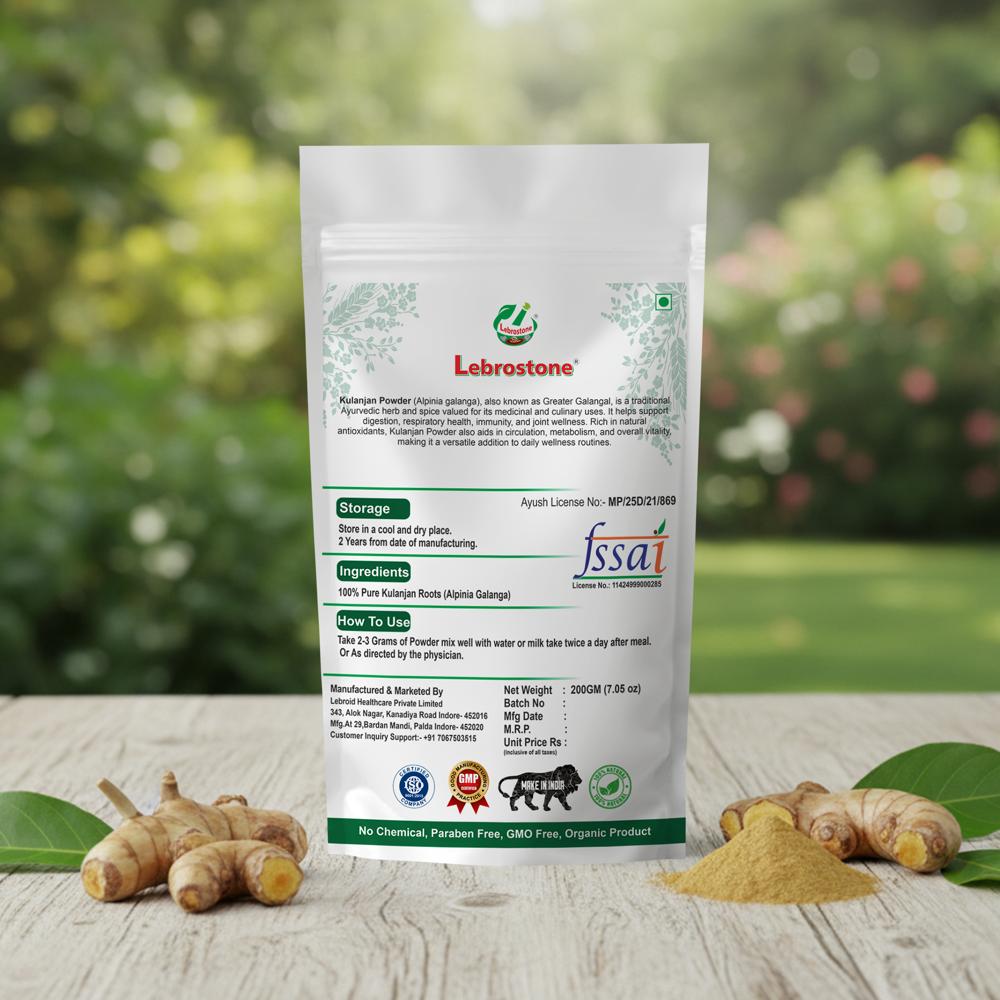 Lebrostone Kulanjan Herbal Powder  Supports Bone Health & Tooth Care| 200g