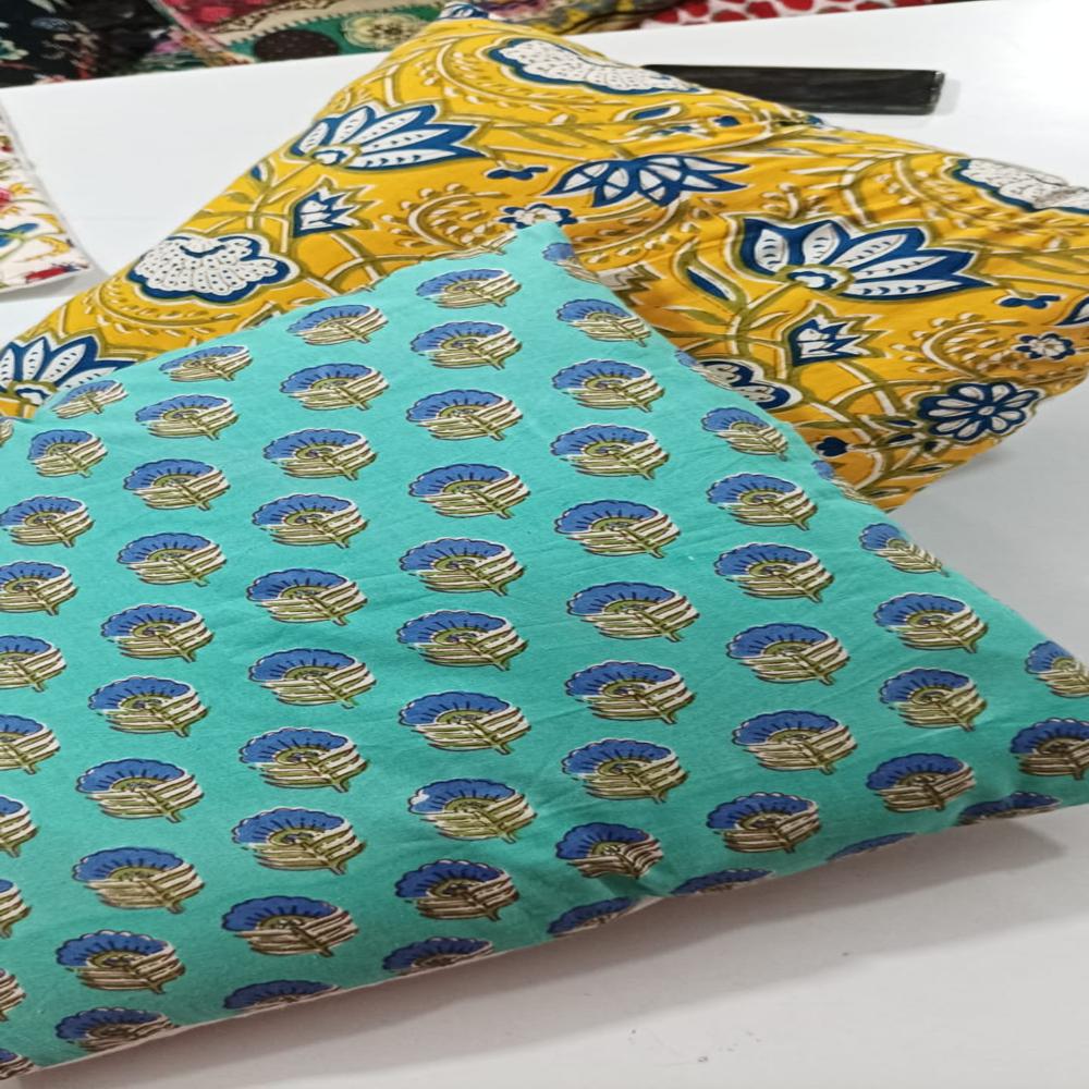 printed cotton cushion cover