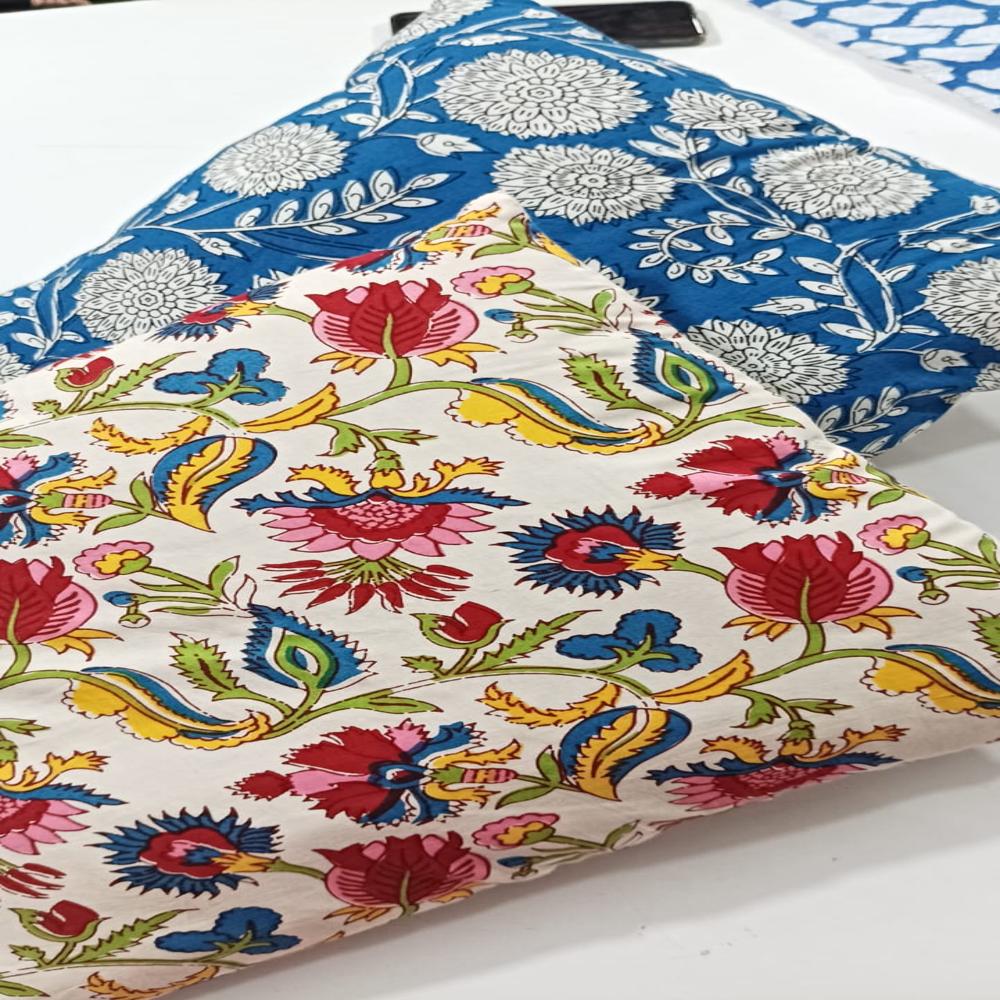 printed cotton cushion cover