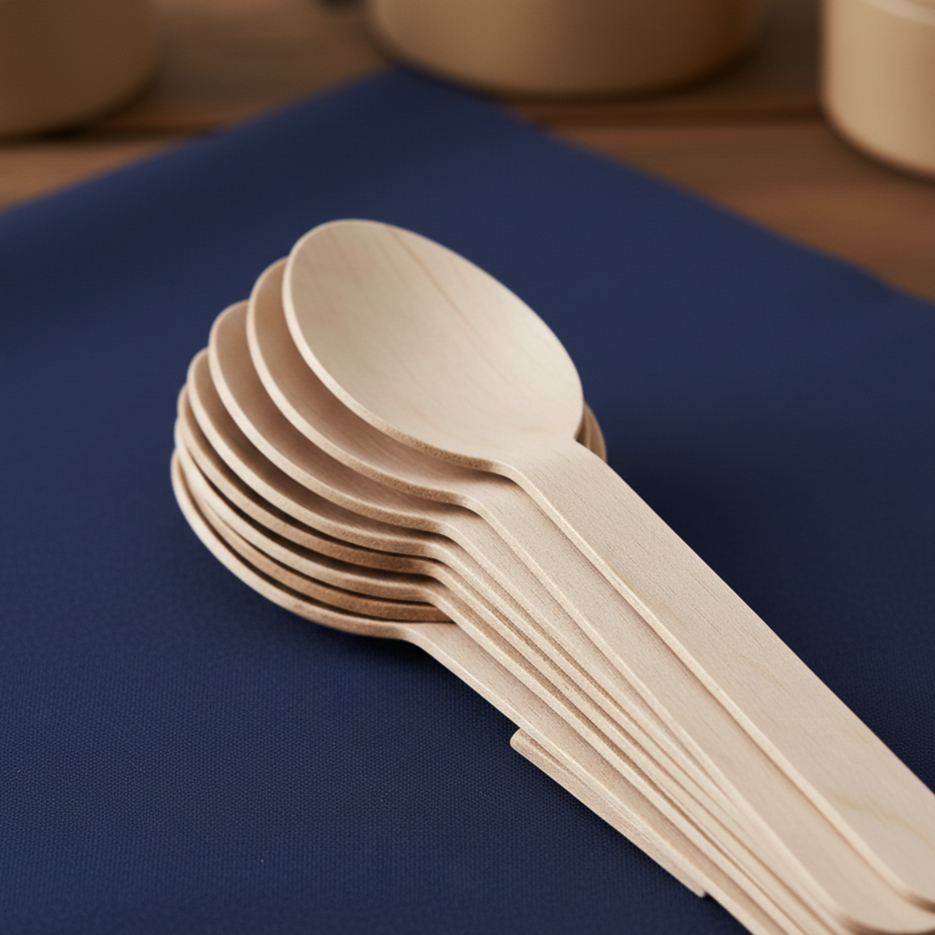 Wooden Spoons, Forks And Knife