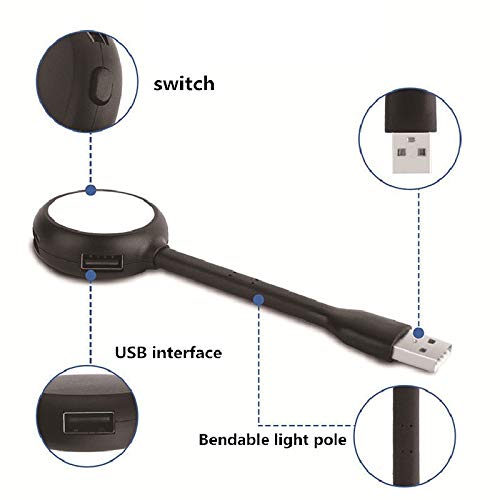 4-Port USB Hub with 5-LED Flexible Lamp