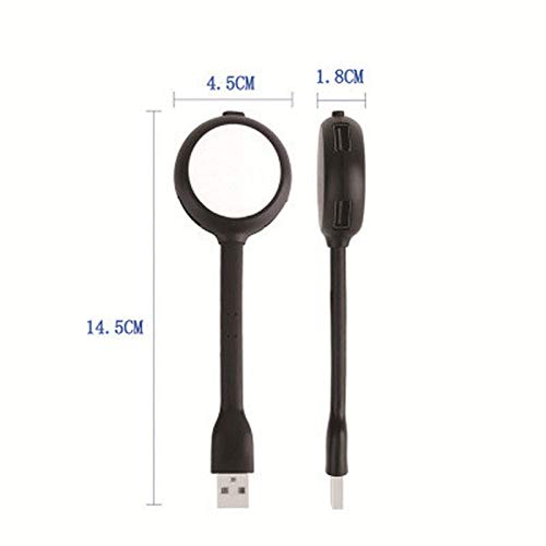 4-Port USB Hub with 5-LED Flexible Lamp