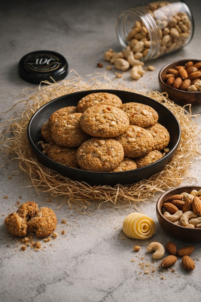Handmade Oatmeal And Nut Cookies