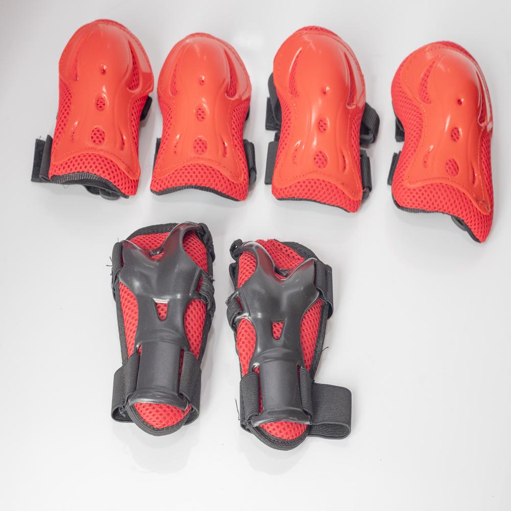 Roller Skating Safety Guard Set - Color: Red / Orange / Yellow / Black / Blue