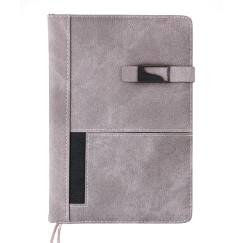 D-225 RC N CWA Diary - Paper, 225x145 mm, Brown Leatherette Finish | 200 Pages, Ruled Cream Paper, Yearly & Monthly Planner, Pen Holder, Ribbon Bookmark