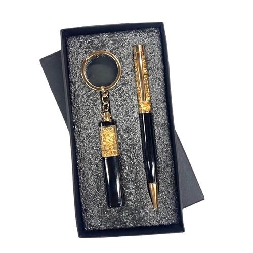 KP-116 RC Black Jari Pen Keychain Set