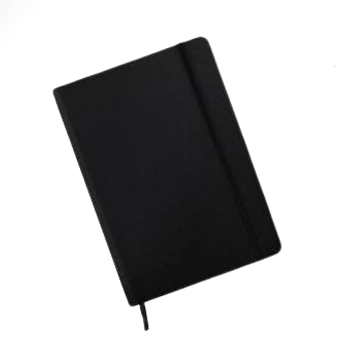 D-201 RC Elastic Diary - PU Leather A5 Maroon, Section-Sewn Binding, Elastic Closure, Ruled Pages