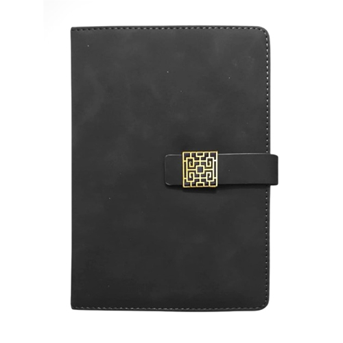 D-201 RC Elastic Diary - PU Leather Cover, A5 Size, Brown, 80-100 Sheets | Elastic Band Closure, Pen Loop, Ribbon Bookmark, Section Thread Bound, Splash Resistant