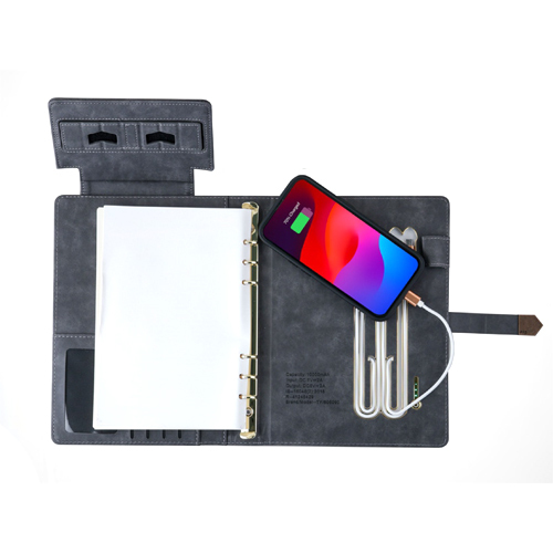 PD 324 RC Powerbank Diary N-RS - PU Leather A5 Navy Blue, 5000mAh Battery, Magnetic Closure, Organizer Pockets