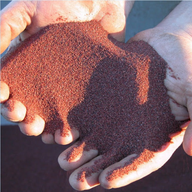 Red Garnet Sand - Chemical Composition: Fe3al2(sio4)3