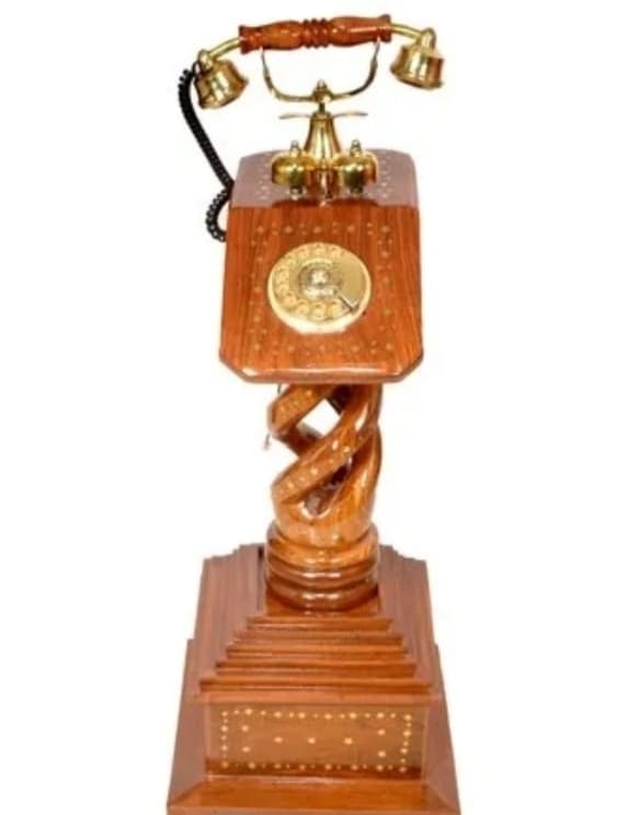 Wooden Brass Telephone