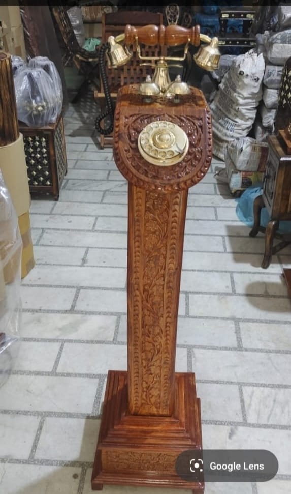 Wooden Brass Telephone