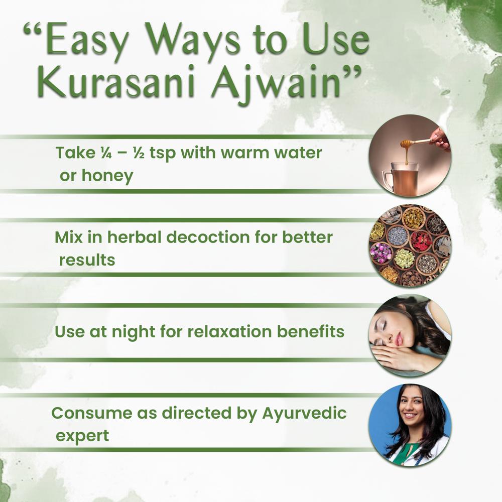 Lebrostone Khurasani Ajwain  Natural Digestive & Sleep Support | Helps in Cough, Cold & Joint Comfort(100g)