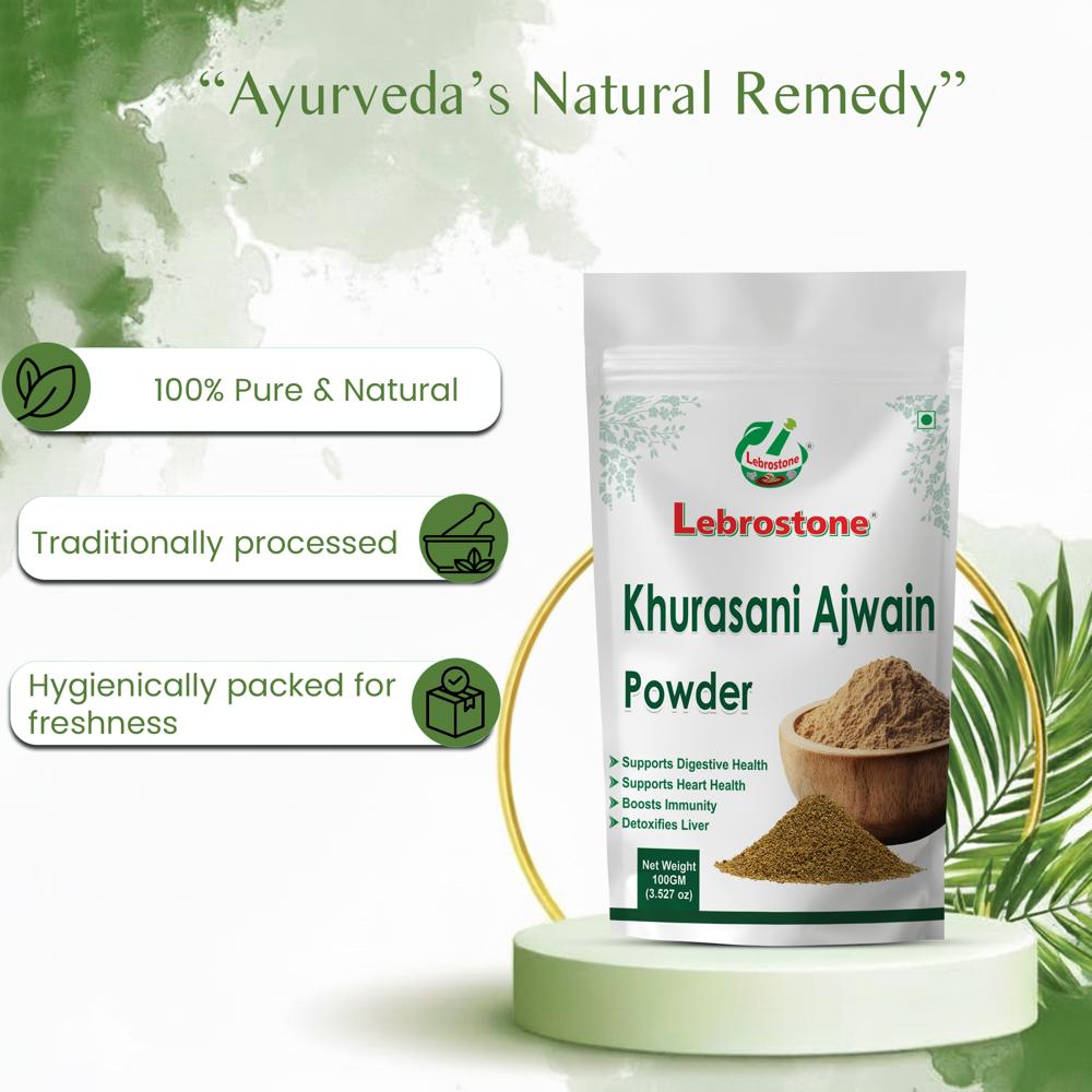 Lebrostone Khurasani Ajwain  Natural Digestive & Sleep Support | Helps in Cough, Cold & Joint Comfort(100g)