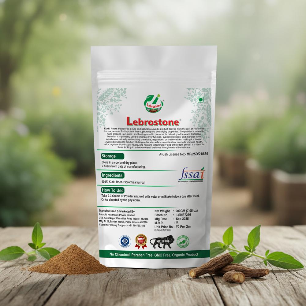 Lebrostone Kutki Root Powder | Digestive Support | Blood Purifier | Immunity Booster | Skin Health |100g