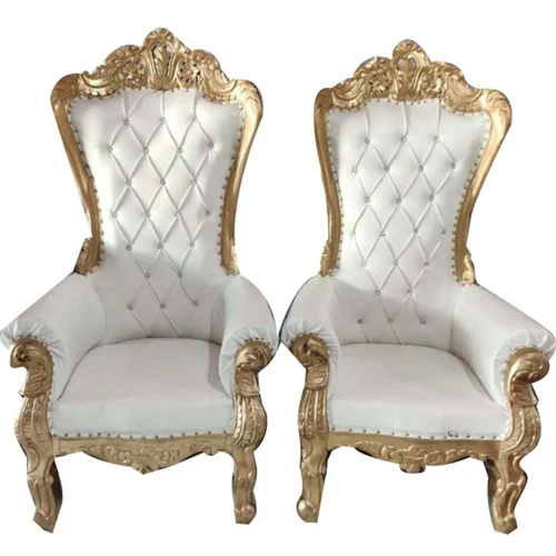 Jaimala Sofas Chairs - Color: White &Golden