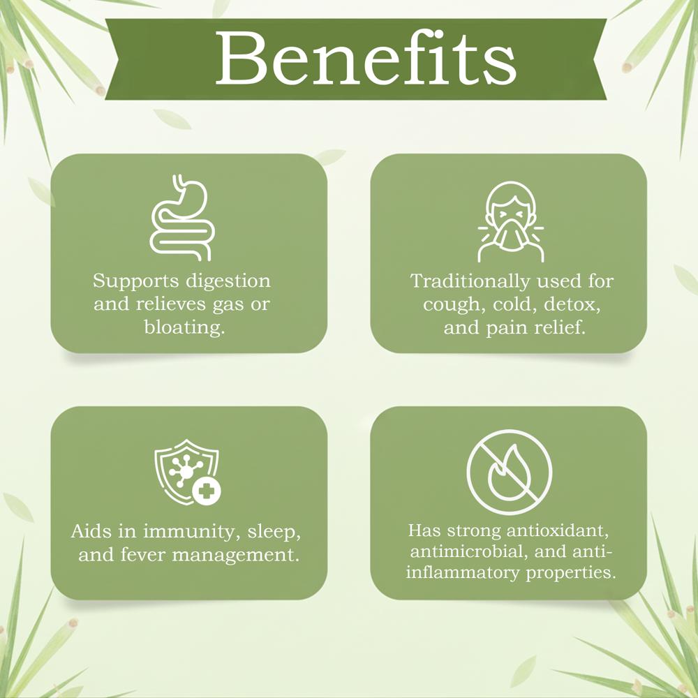 Lebrostone Lemongrass Leaves Powder  Supports Digestion, Immunity & Relief from Cough, Cold, Fever(100g)