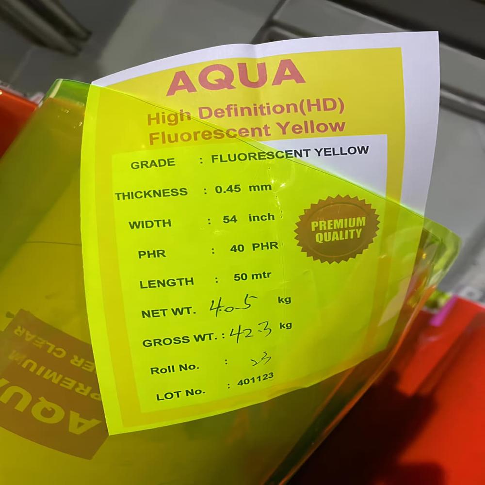FLOURESCENT COLOUR PVC FILM 