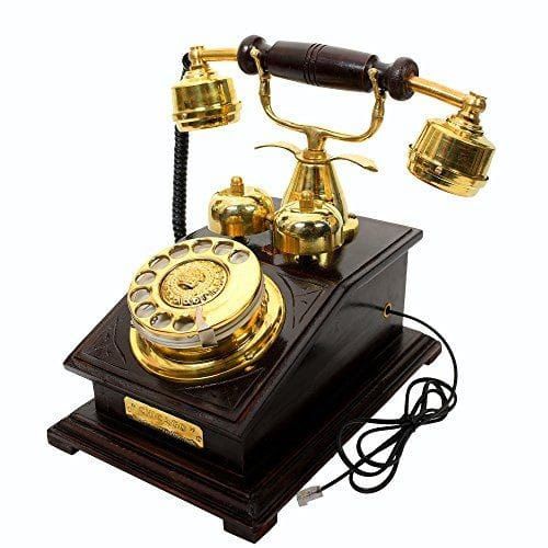 Wooden Brass Telephone