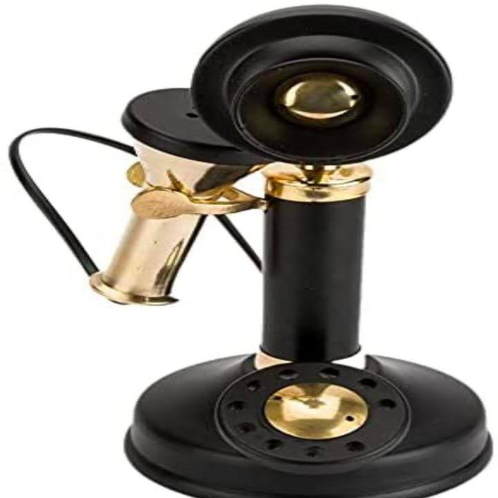 Antique Brass Wooden Dummy Telephone