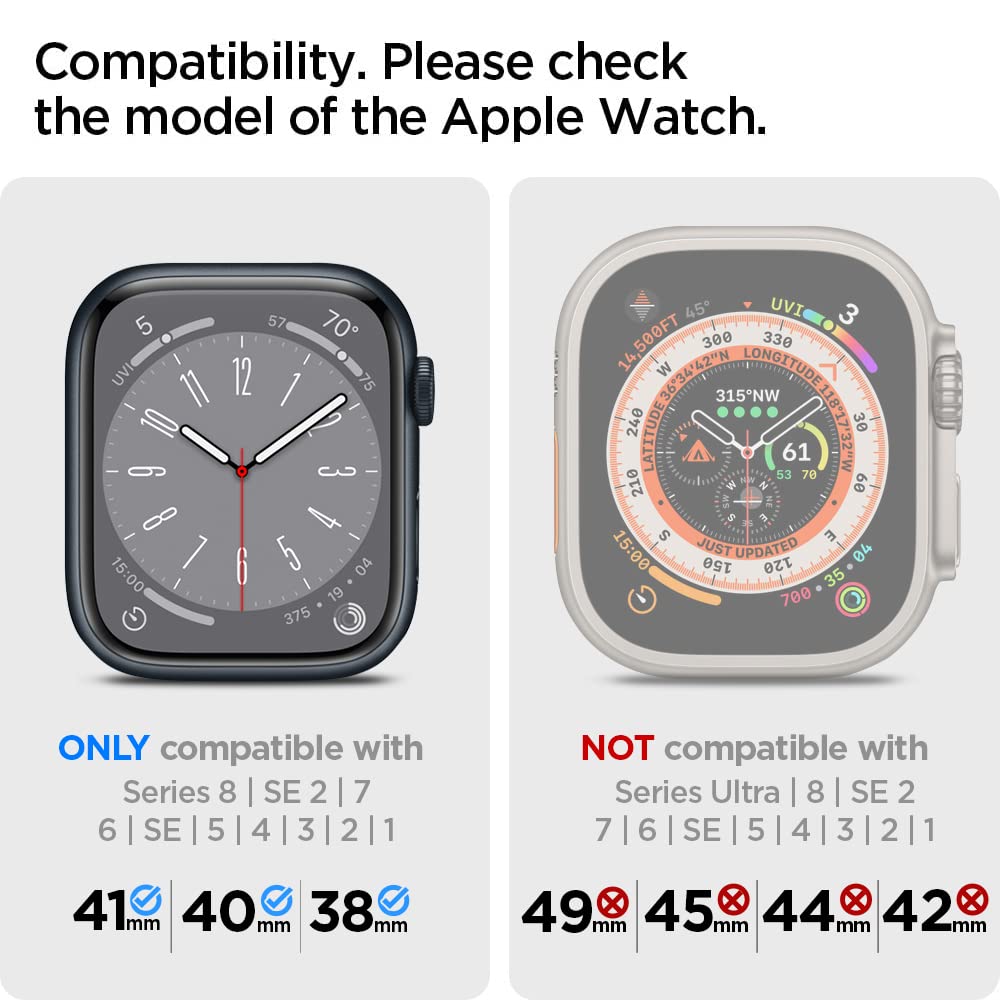 Spigen Retro Fit Strap Band For Apple Watch Series - Color: Black