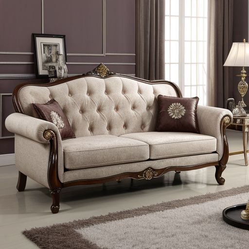 Designer 3 Seater Teak Wood Sofa